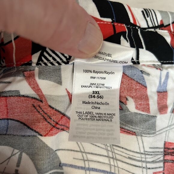 NWT Marvel Captain America Mens SS Button Down Shirt - Size XXXL - Picture 3 of 6